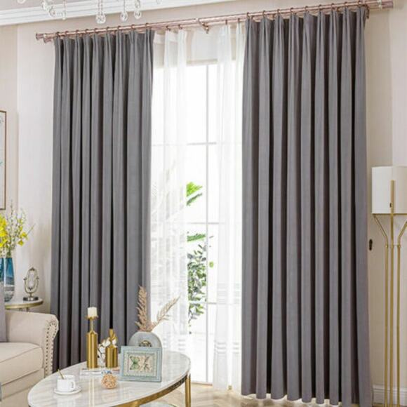 Williams Sonoma Belgian Linen Rod Pocket Drape Curtain 1 Panel Smoke Gray NEW